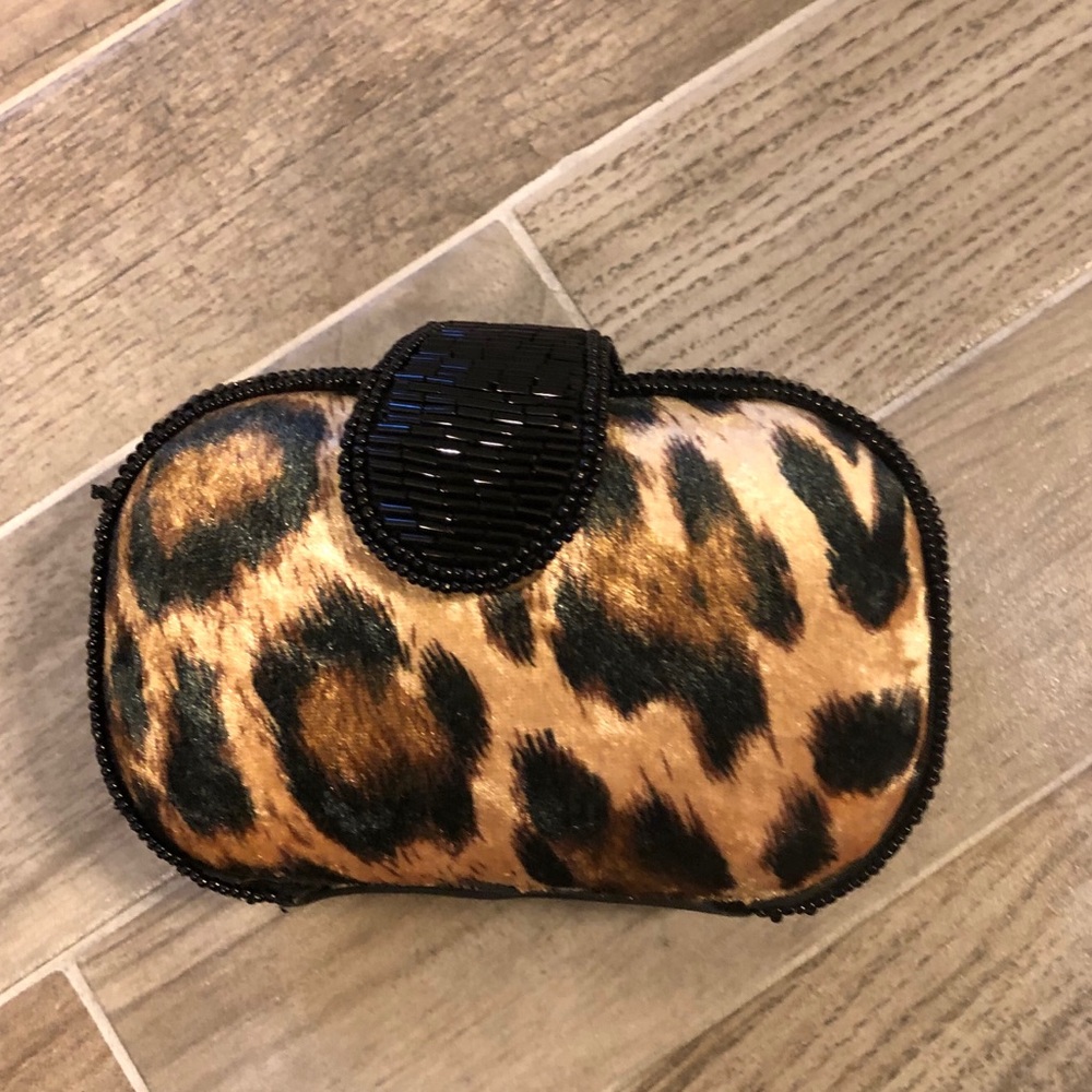Leopard cocktail mini crossbody purse